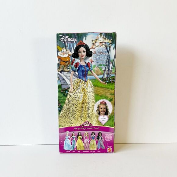 2005 Disney Princess Glitter Princess Snow White Doll W/ Tiara New In Box - Picture 2 of 10